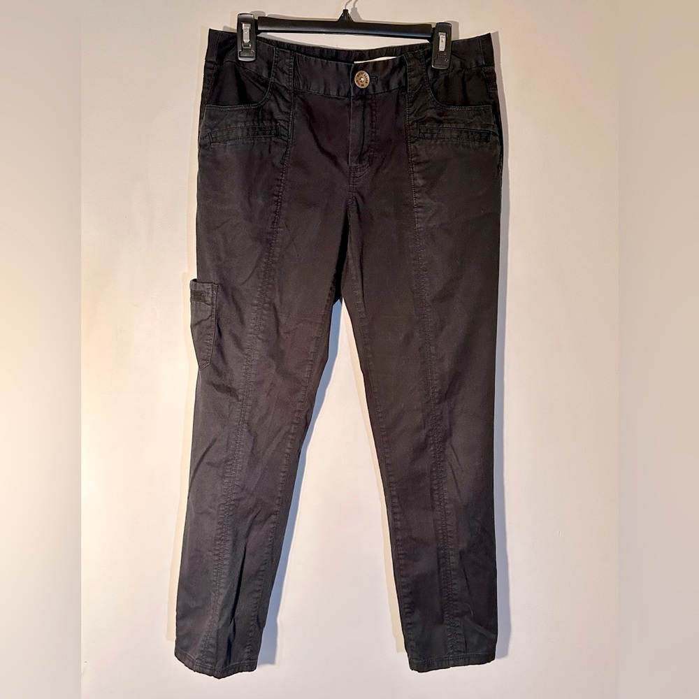 DKNY BLACK COTTON PANTS